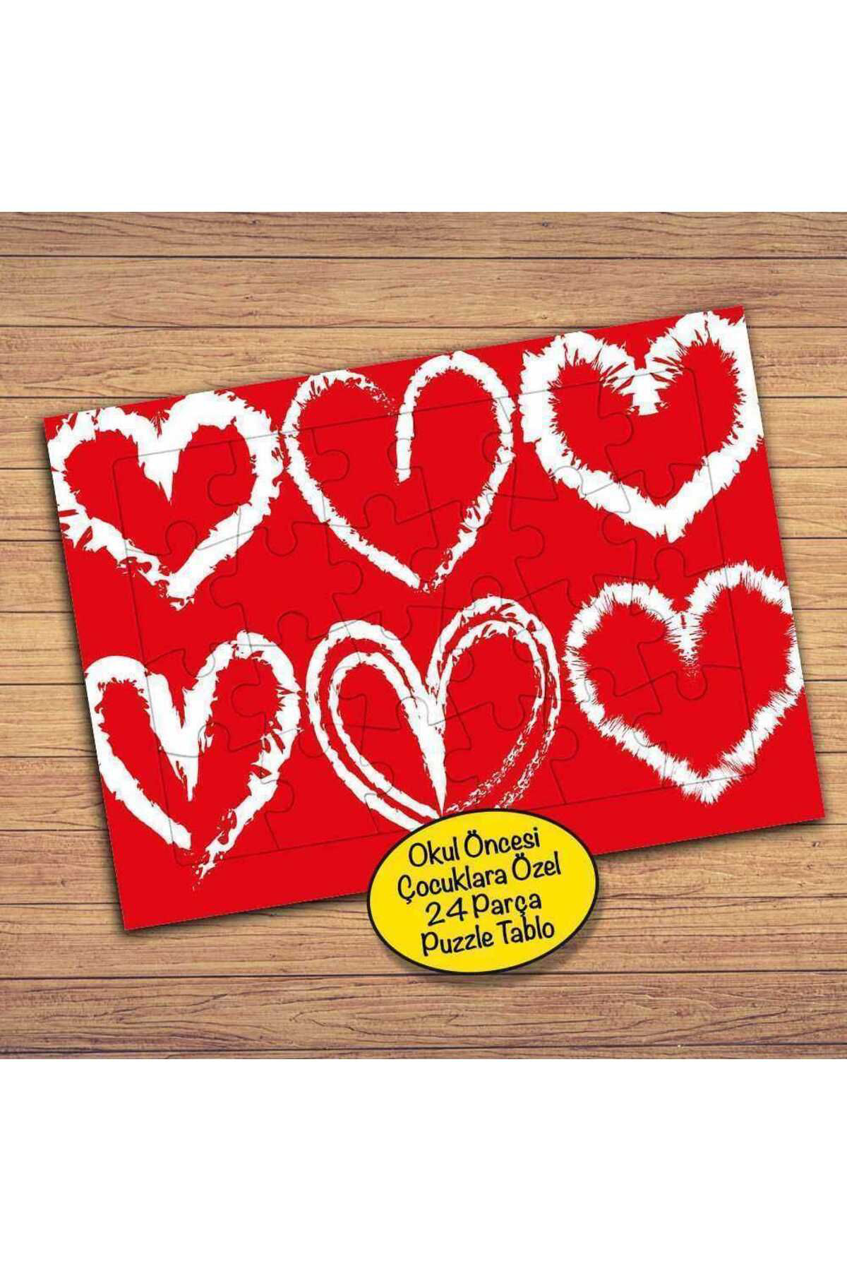 Asilmeydan Farkli Kalp Çizimi Çocuklara Özel Puzzle Yapboz Tablo-300Pz