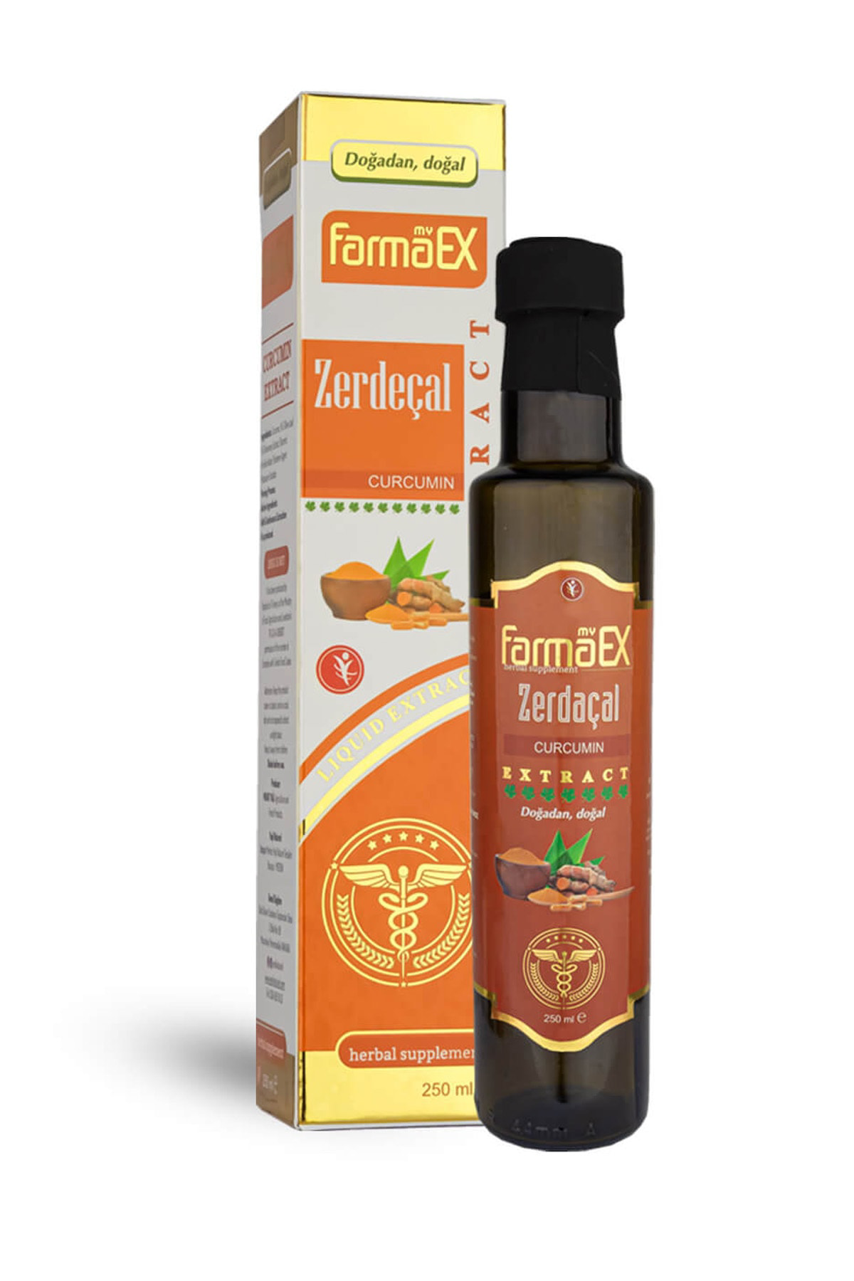 Farmaex Zerdeçal Ekstraktı 250 Ml. Zerdeçal Kökü Sıvı Ekstresi Ze