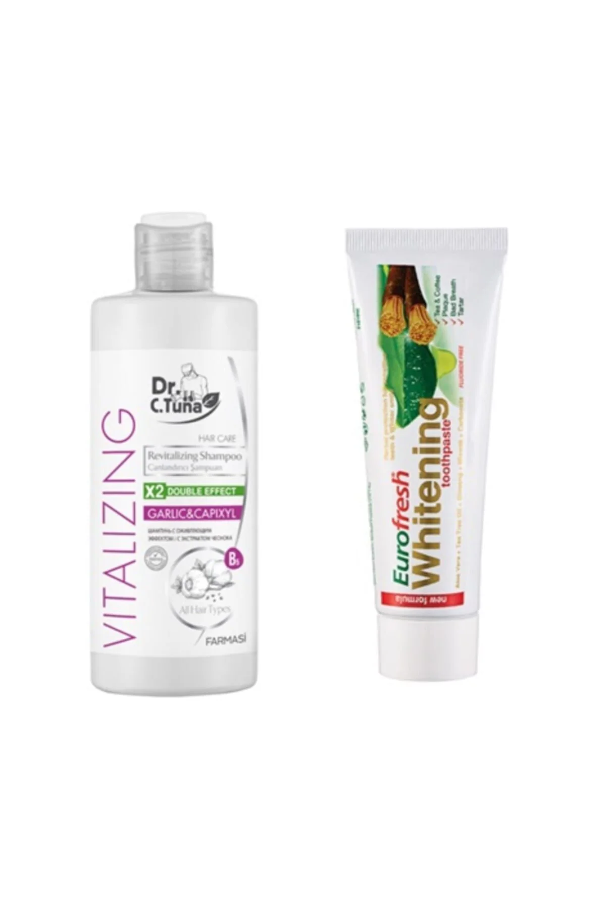 Farmasi Dr. C. Tuna Sarımsaklı Şampuan 225 ml+Eurofresh Diş Macun