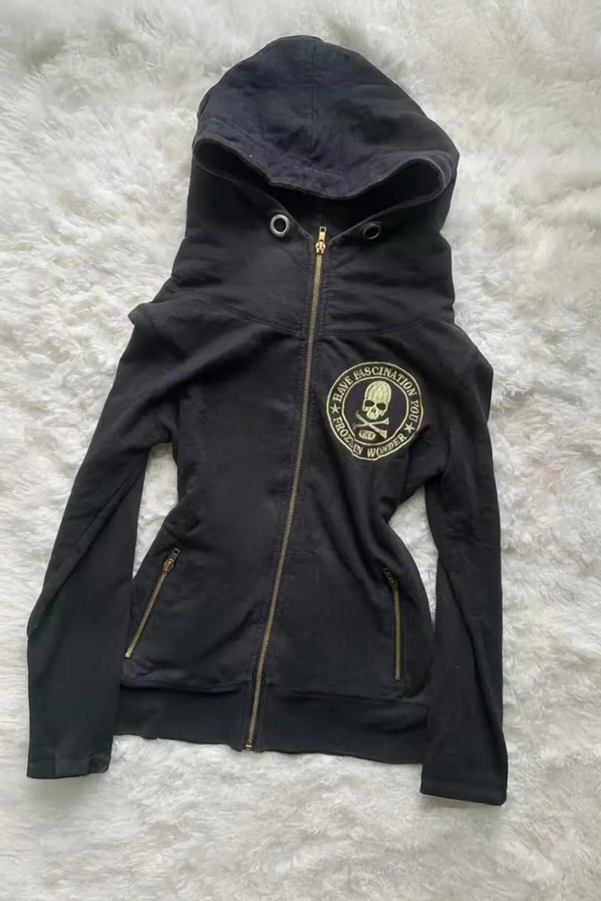 Fascination Sırt Baskılı Skull Y2K Kapüşonlu Crop Sweatshirt Fascination Sırt Baskılı Skull Y2K Kapüşonlu Crop Sweatshirt - Görsel 2