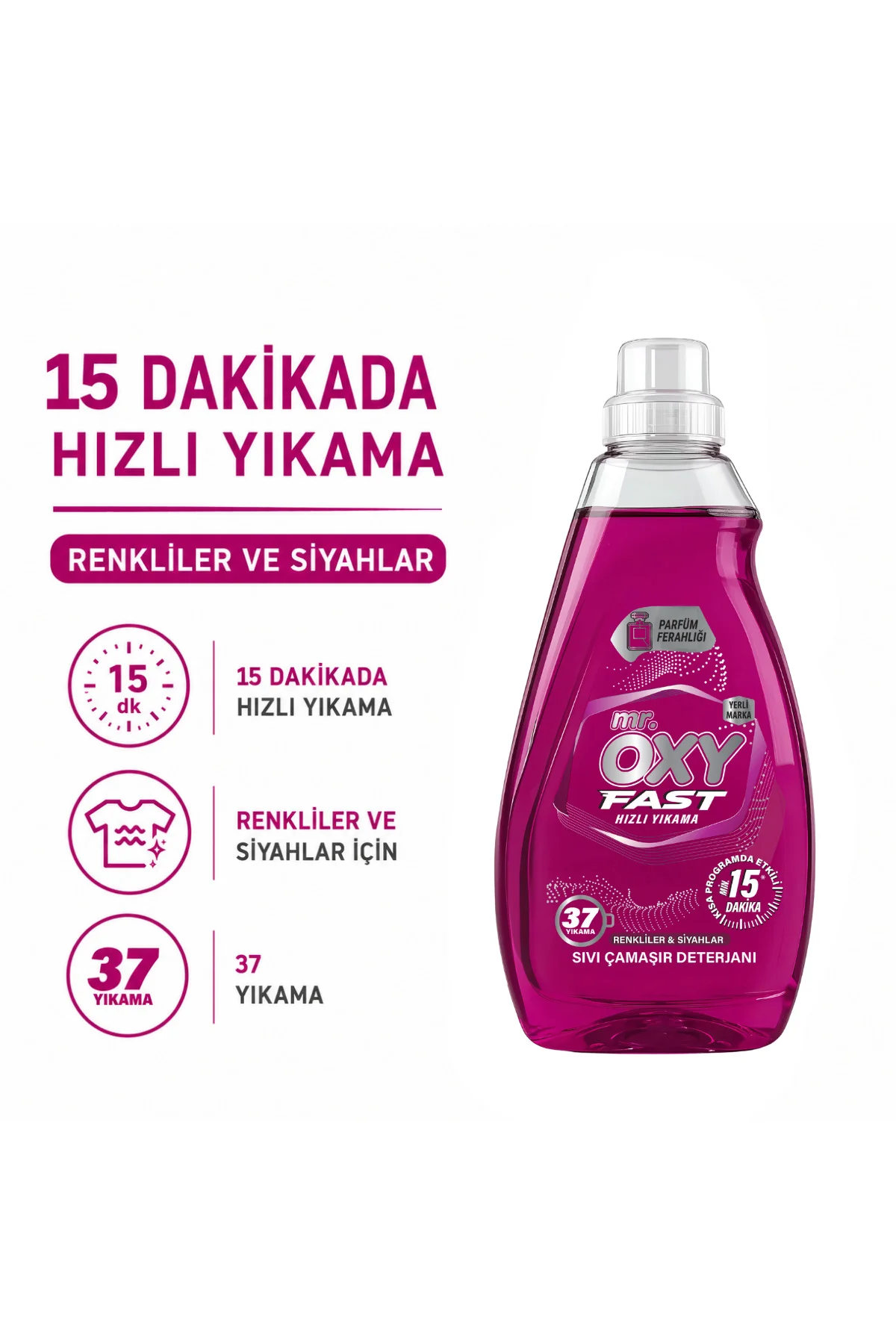 Fast Hızlı Yıkama Sıvı Çamaşır Deterjanı Renkliler&Siyahlar