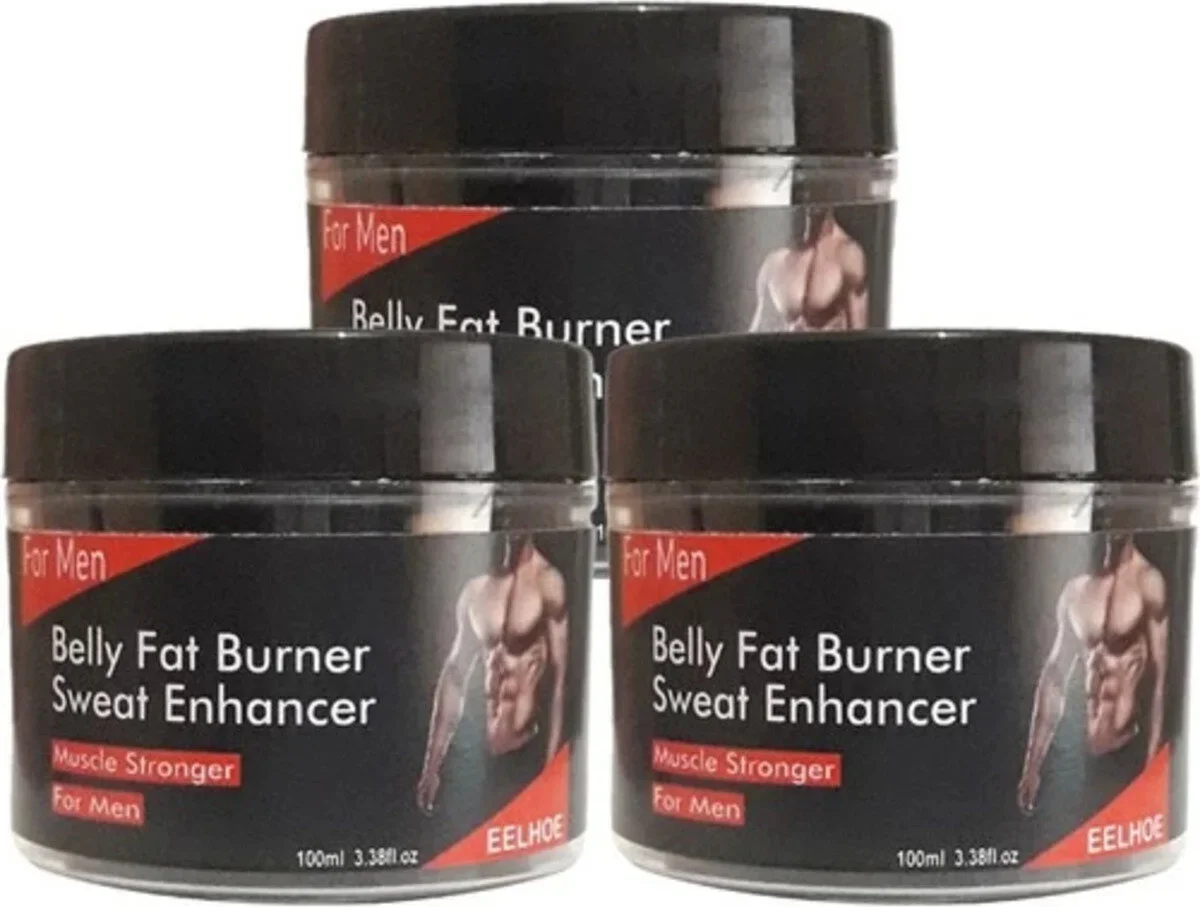 Fat Burner Karın Kremi - Erkeklere Özel Ter Artırıcı Bel Kremi 100 ml 3'lü