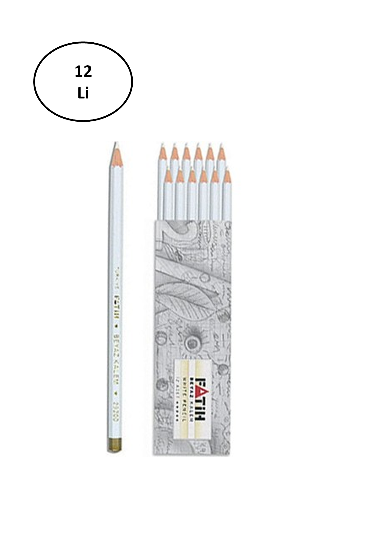 Just Cheap Store Fatih Beyaz Kurşun Kalem 12'Li