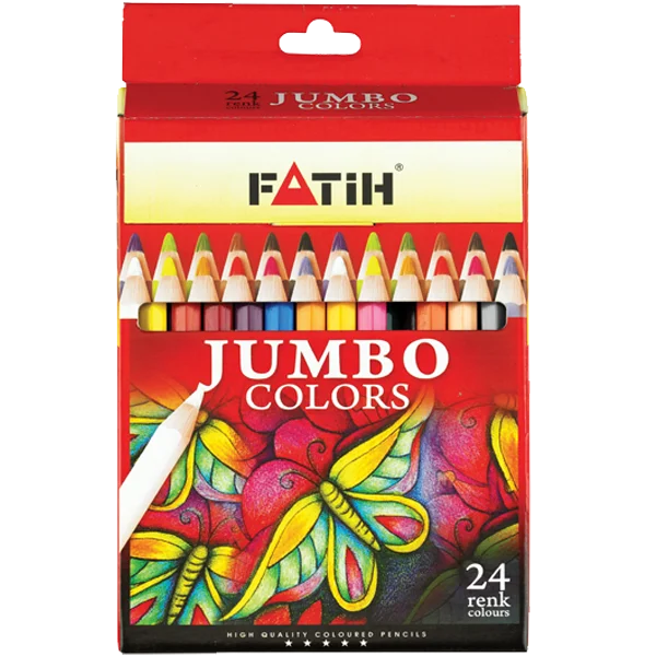 Fatih Kuru Boya Karton Kutu Jumbo Tam Boy 24 Renk 33424