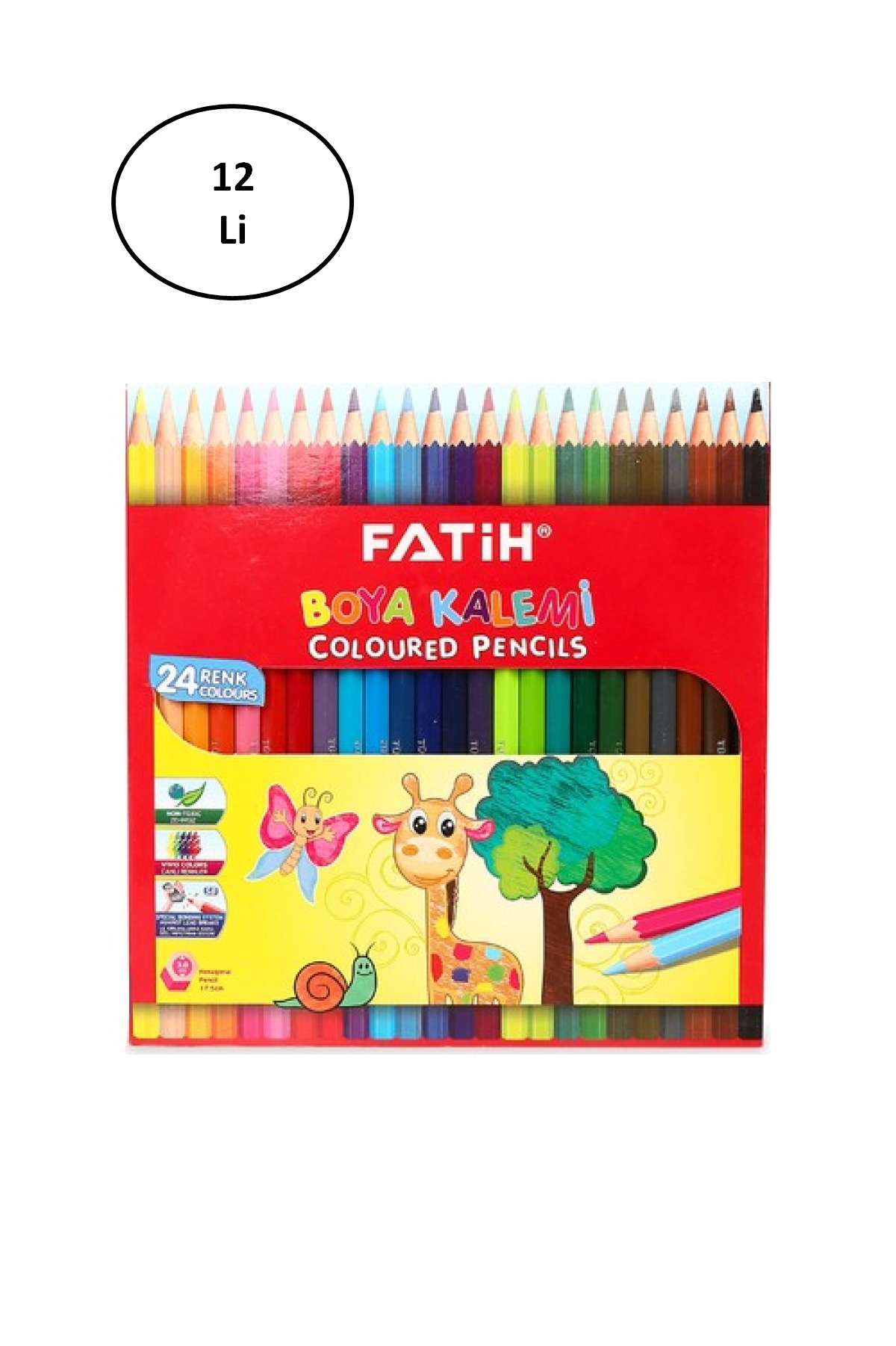 Just Cheap Store Fatih Kuruboya 24 Renk Tam Boy 12'Li
