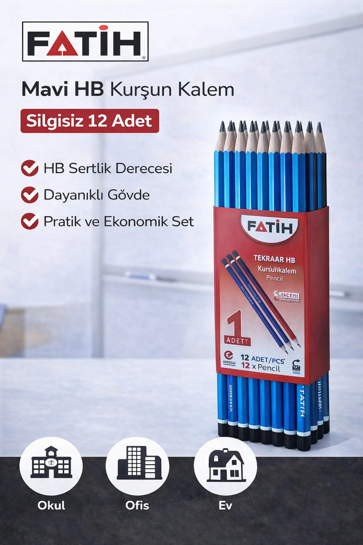Fatih Mercanlı 12010 HB Kurşun Kalem 12 Adet Fiyatı, Yorumları ve Özellikleri