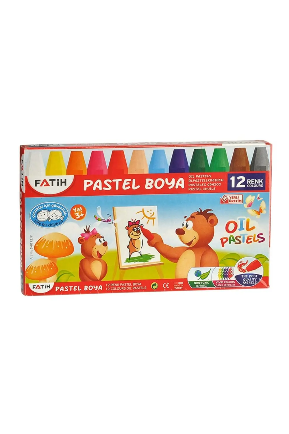 FATİH PASTEL BOYA 12 RENK 4012