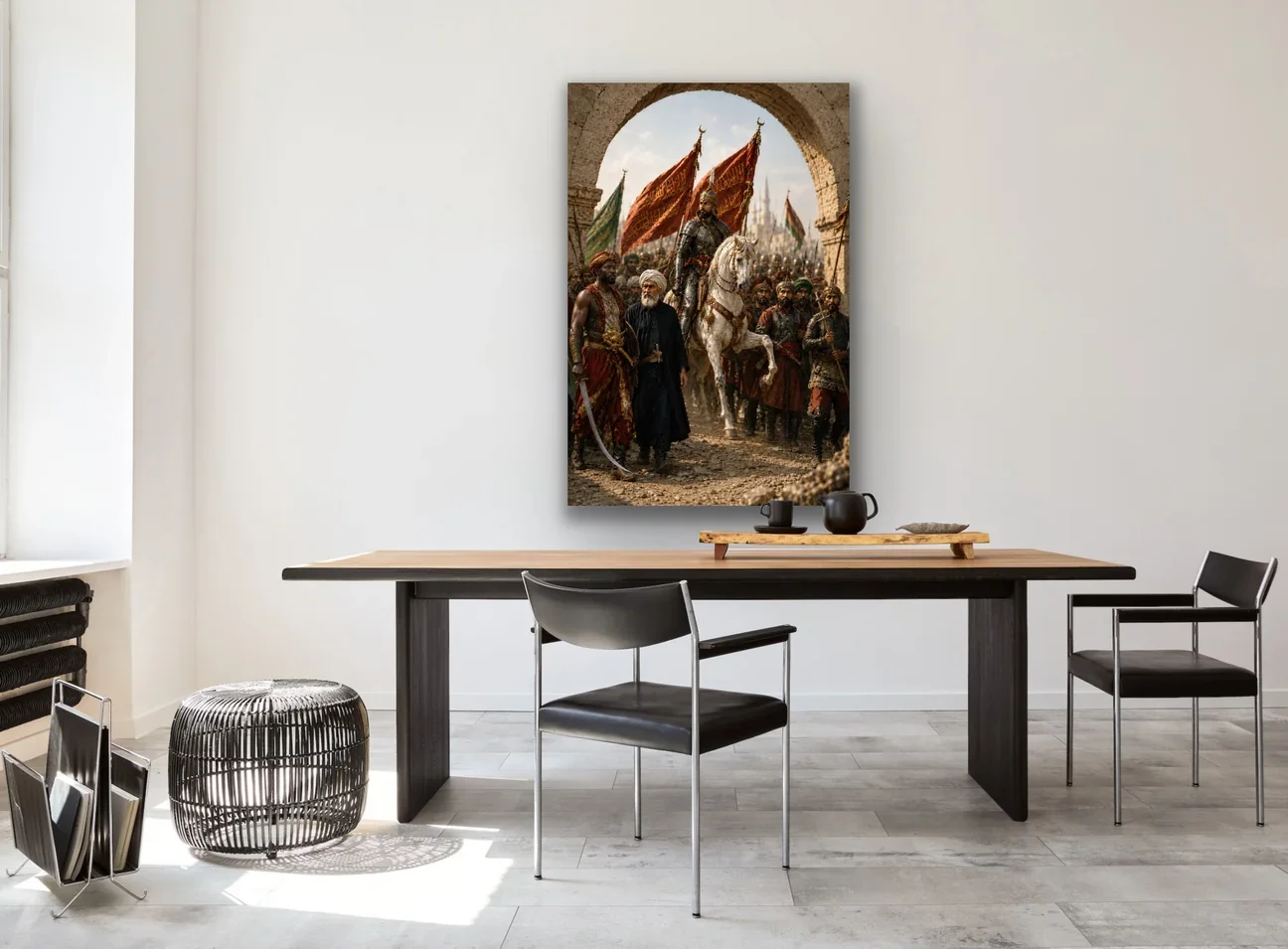Fatih Sultan Mehmet İstanbul'un Fethi Kanvas Tablo 40X60 - Tarihi Sanat Eseri