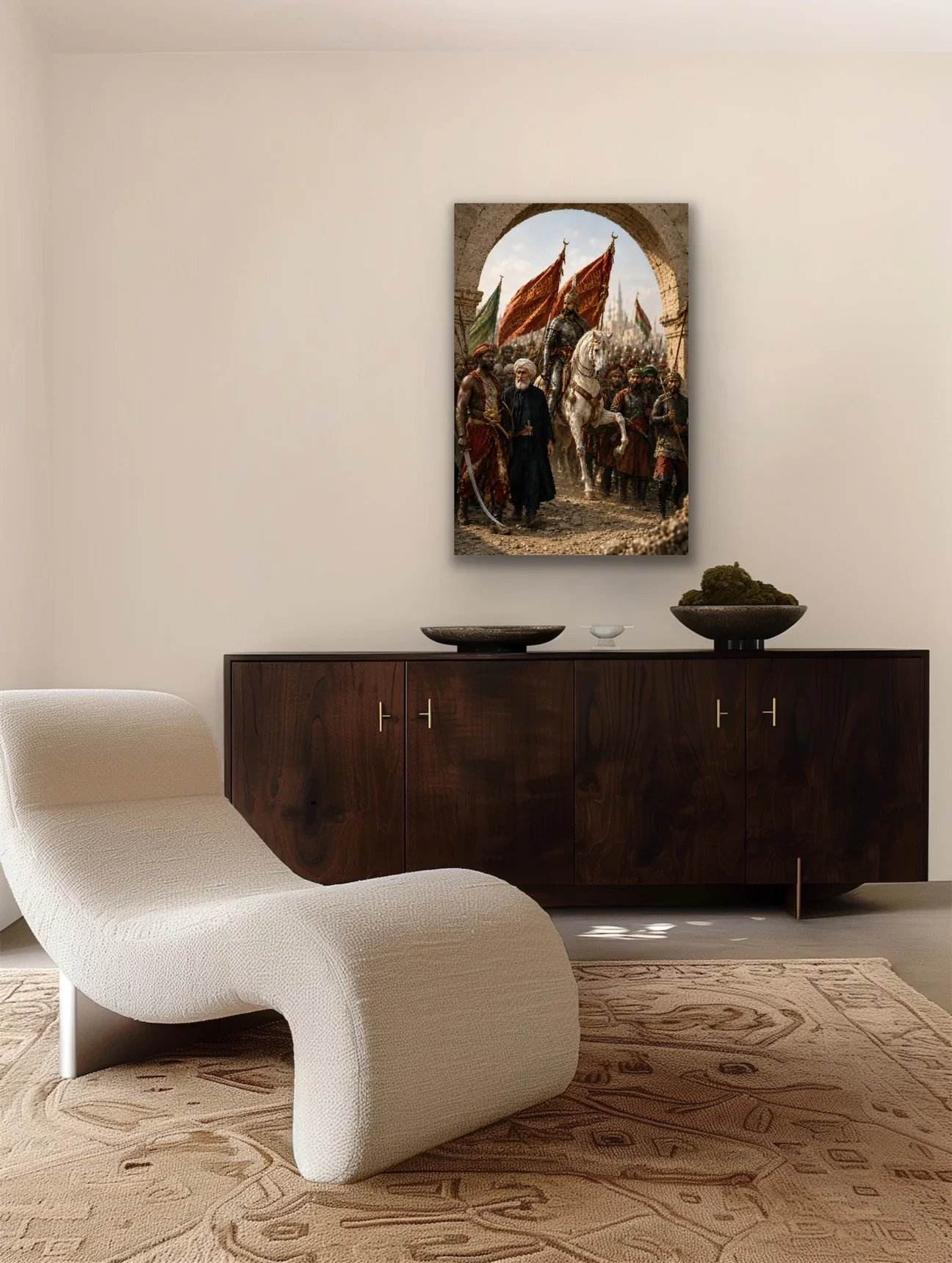 Fatih Sultan Mehmet İstanbul'un Fethi Kanvas Tablo 60x90 CM - Duvar Dekorasyonu