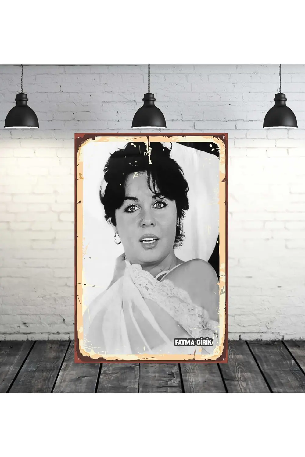 Fatma Girik Tasarımlı Siyah Beyaz 20x30 Cm Ahşap Tablo