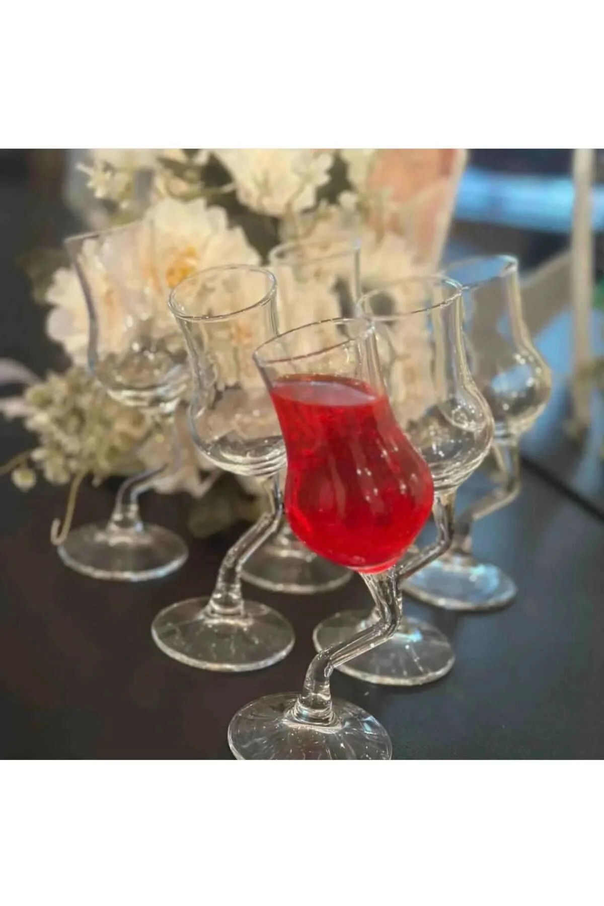 Faya Home 2 Adet Zikzak Ayak Kadeh Kahve Yanı Bardağı