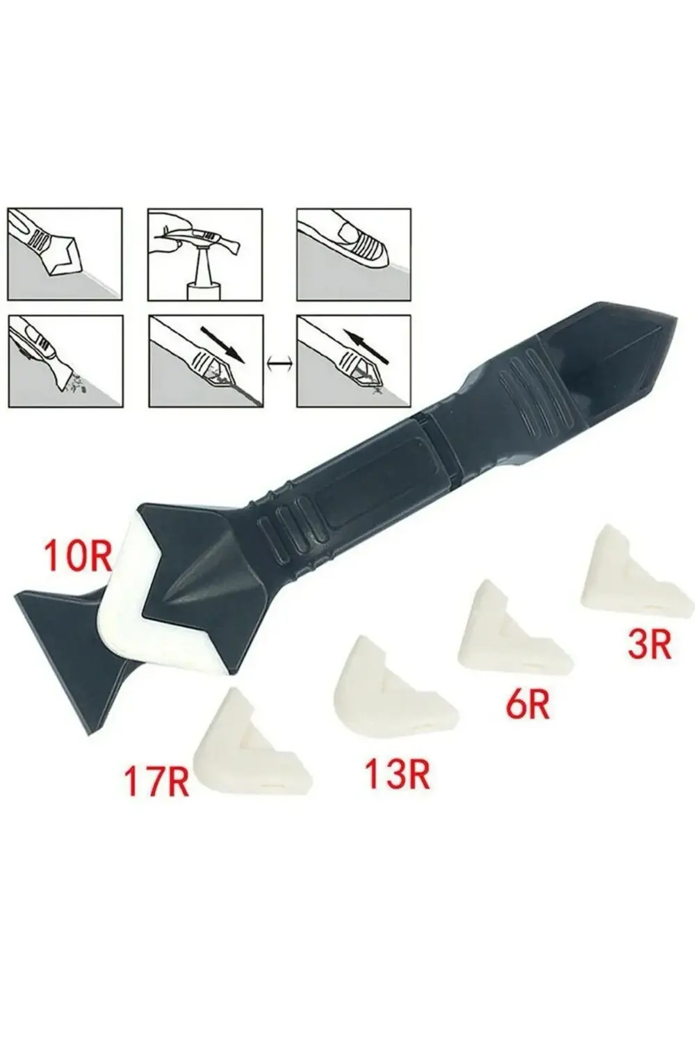 Fayans Derz Dolgu Silikon Kazıyıcı Sıyırıcı Ve Uygulayıcı 3 Ü 1 A