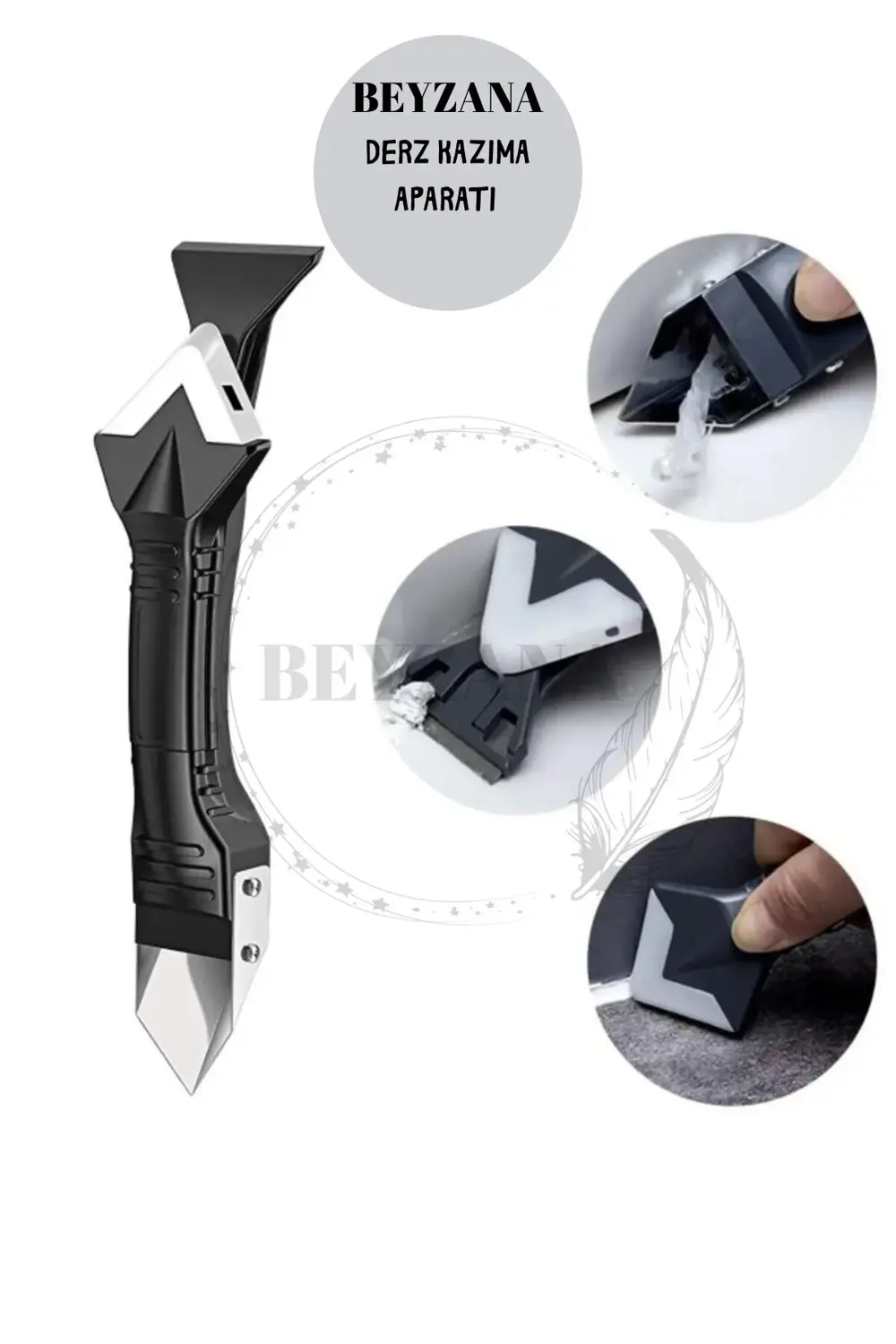 Fayans Derz Dolgu Silikon Kazıyıcı Sıyırıcı Ve Uygulayıcı 3 Ü 1 A