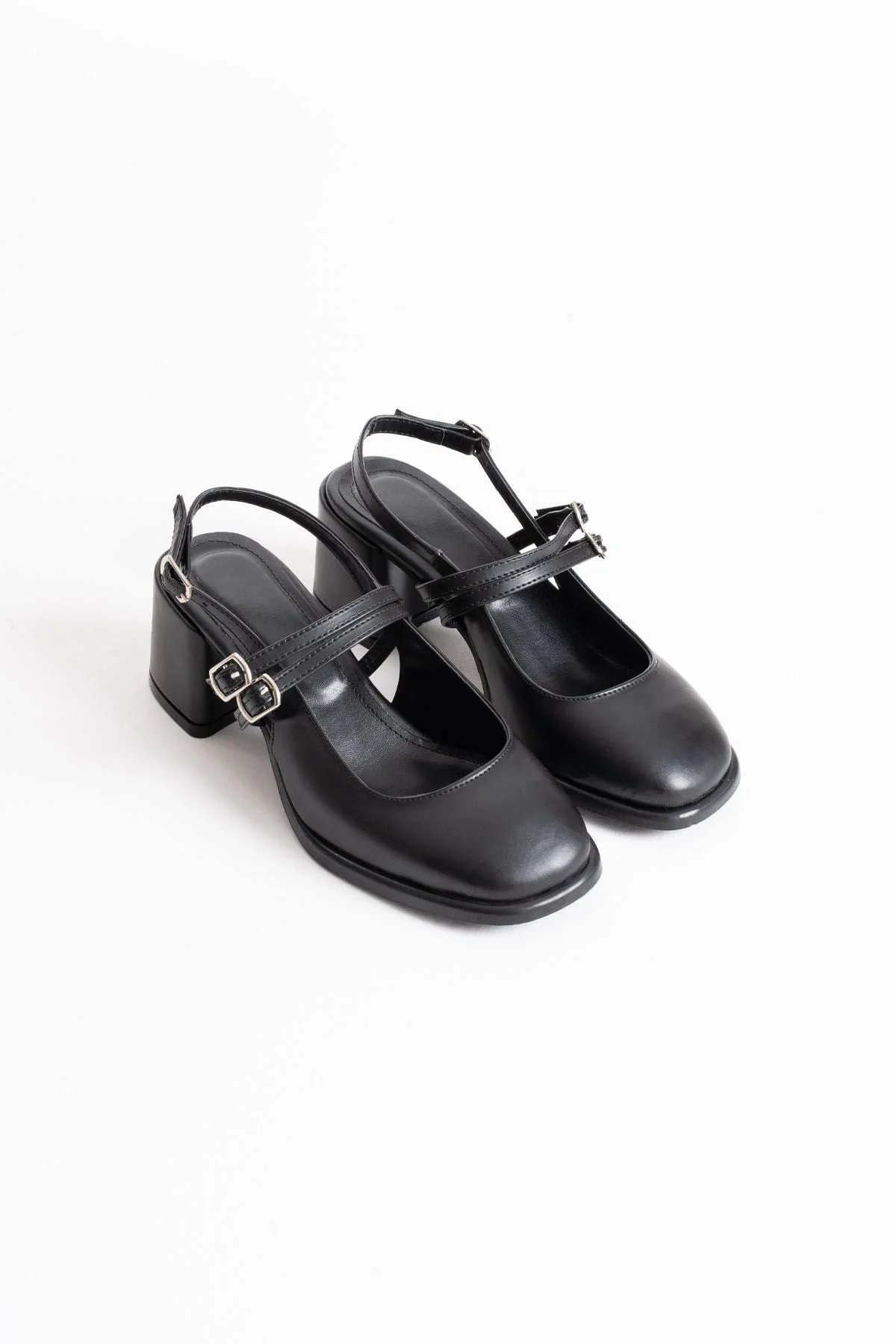 Faye Siyah Cilt Kadın Topuklu Ayakkabı