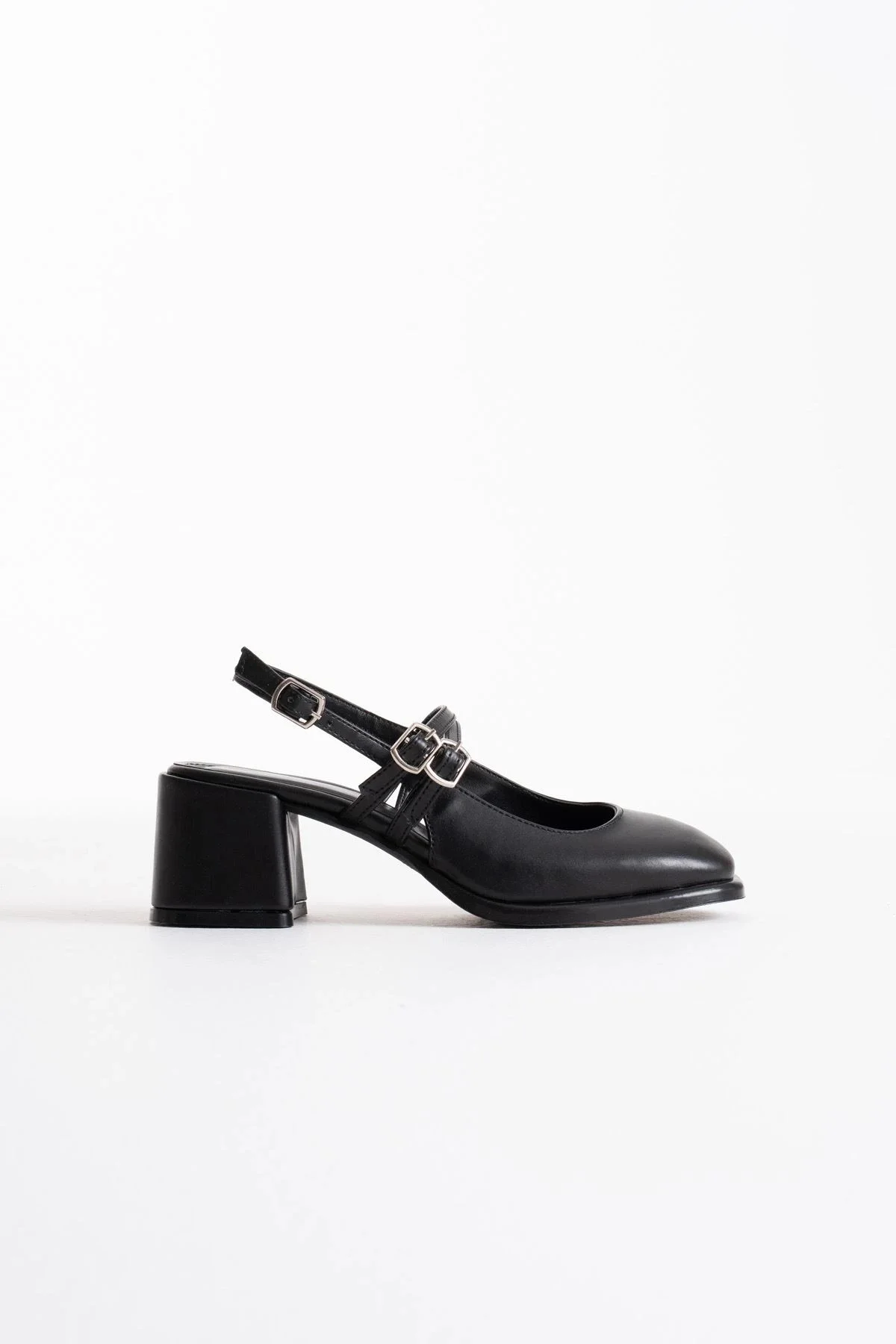 Faye Siyah Cilt Kadın Topuklu Ayakkabı