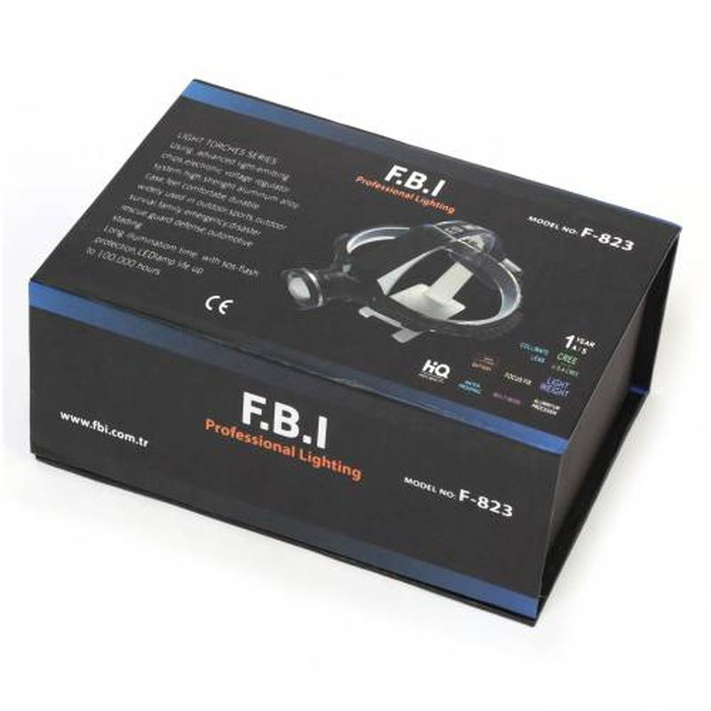 F.B.I F-823 XLM T6 LED Su Geçirmez Şarjlı Kafa Lambası TdrTR