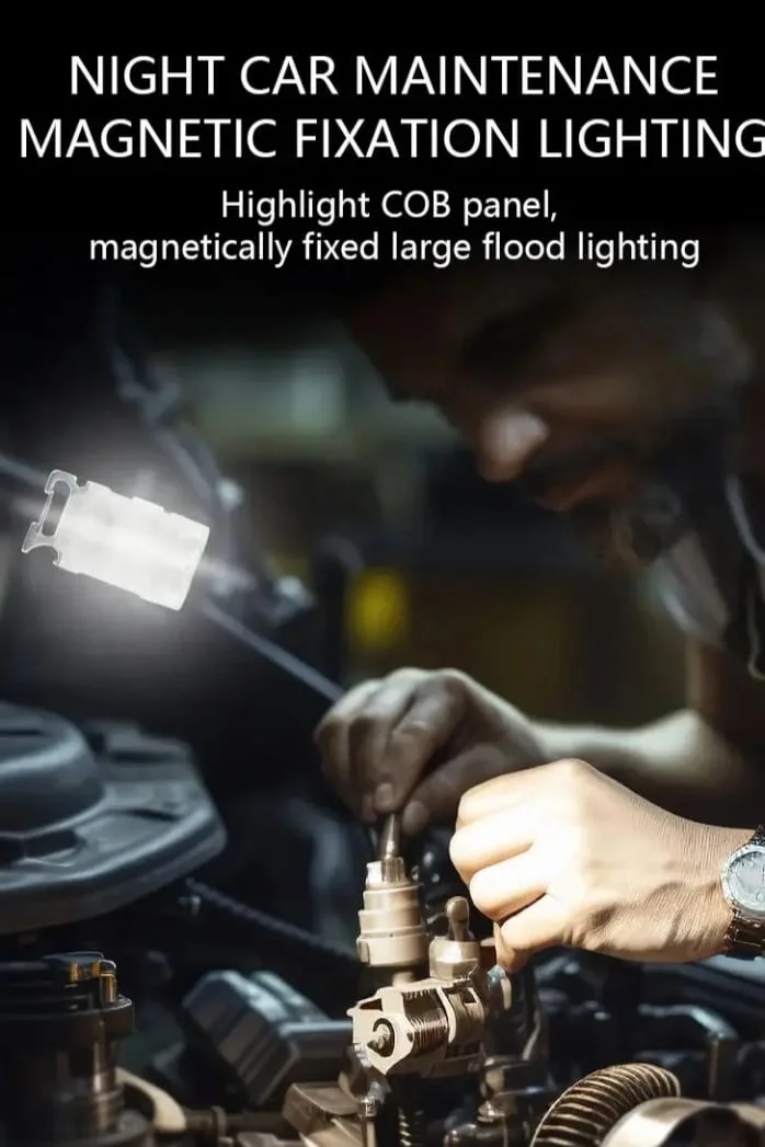F.b.ı V15 Edc El Feneri 1200lm Anahtarlık Işık Tip-c Şarj Edilebilir Taşınabilir Mini Torch Mıknatıs Klips Ile Kamp Cep Fener