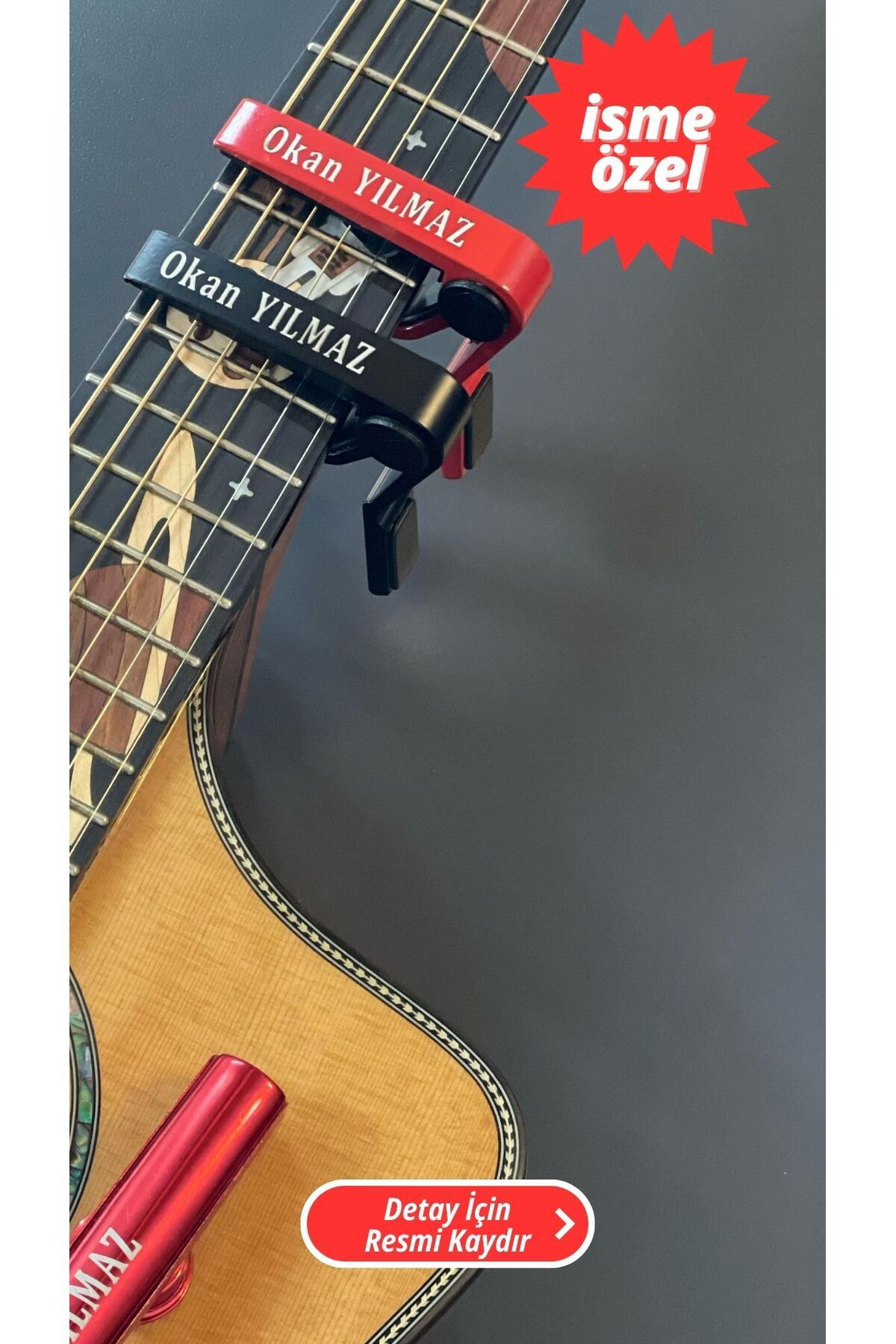 Salvador Fc-75Bk Kırmızı Gitar Ve Bağlama Kaposu - 1. Sınıf - İsme Özel