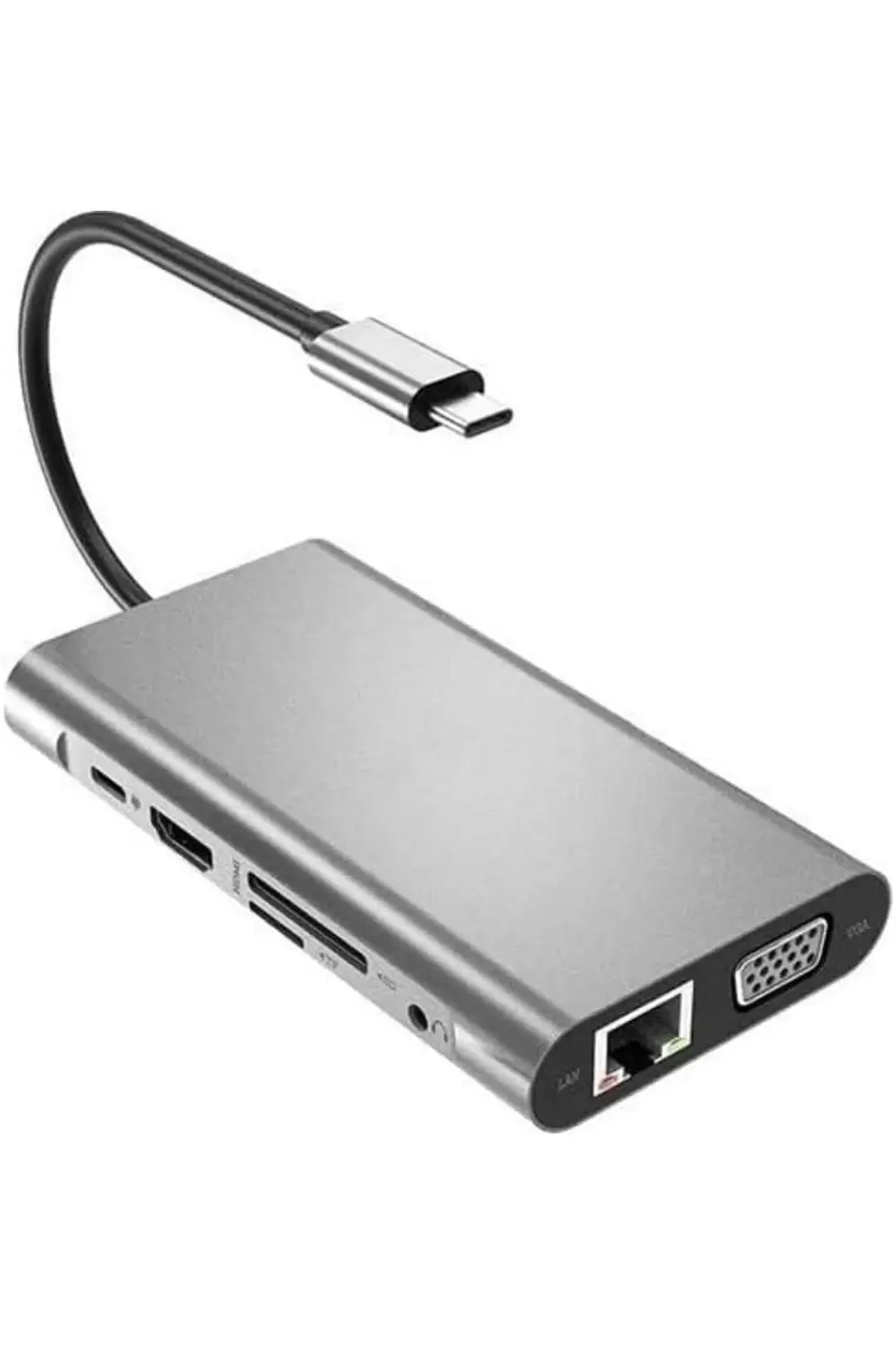 FC31 Uyumlu Type-C™ USB-C to 4* USB 3.0 4K 1080p HD HDMI VGA Pd A