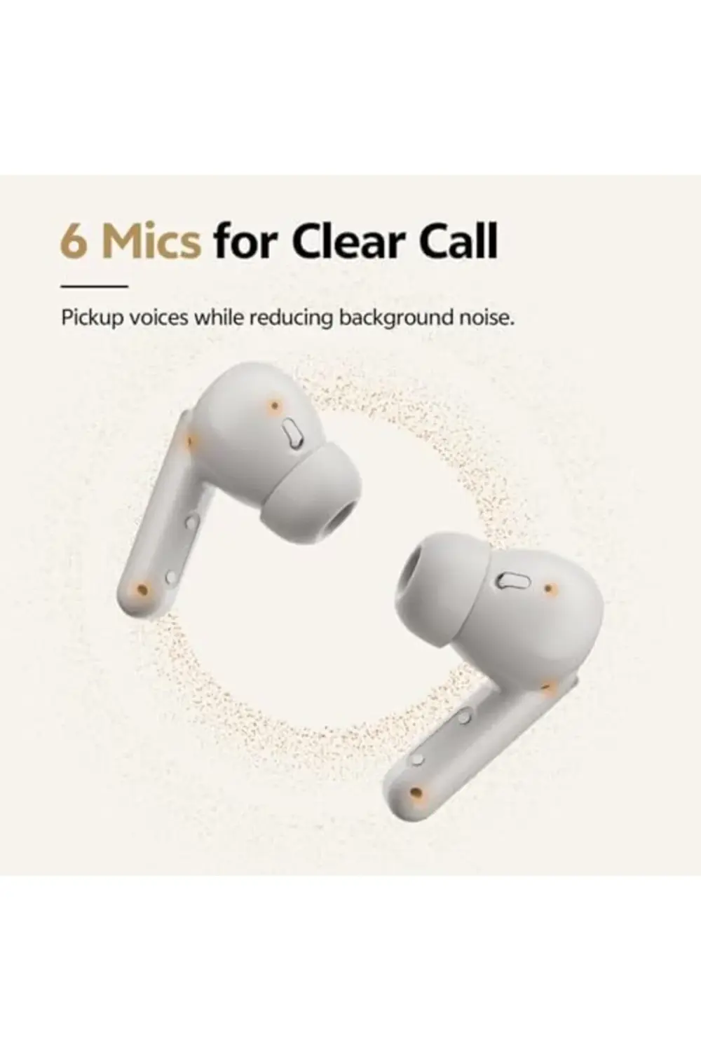 fee QCY Buds Anc HT15 Bluetooth Kulaklık - 45 dB. ANC - 6 Mikrofo