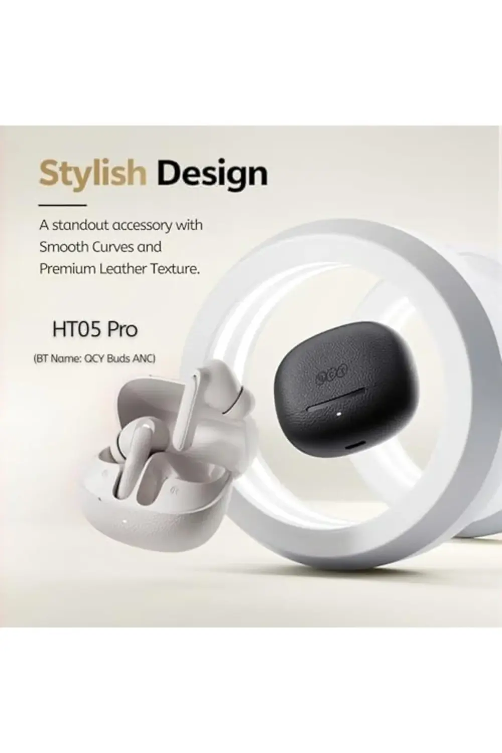 fee QCY Buds Anc HT15 Bluetooth Kulaklık - 45 dB. ANC - 6 Mikrofo