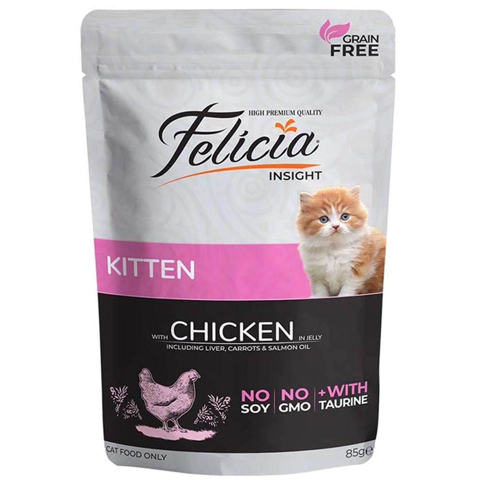 Felicia Pouch Kitten Tavuklu Yavru Kedi Konservesi Tahılsız 85 gr Felicia Pouch Kitten Tavuklu Yavru Kedi Konservesi Tahılsız 85 gr