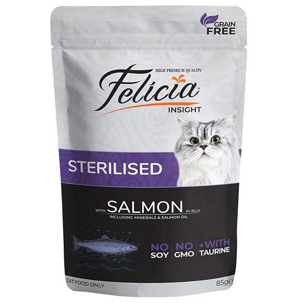 Felicia Pouch Steril Somonlu Kısırlaştırılmış Kedi Konservesi Tah Felicia Pouch Steril Somonlu Kısırlaştırılmış Kedi Konservesi Tah