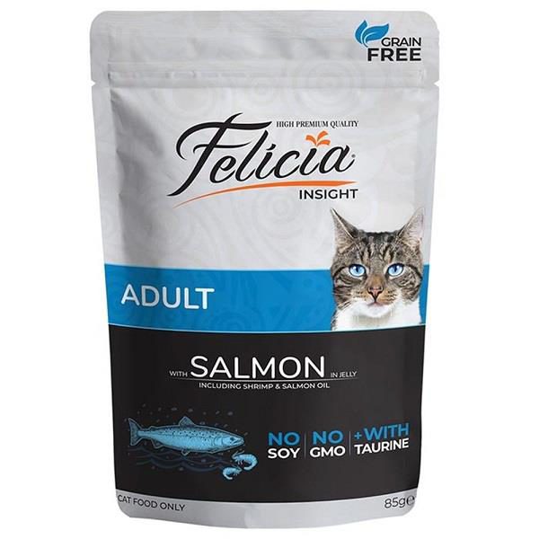 Felicia Pouch Somonlu Kedi Konservesi Tahılsız 85 gr Felicia Pouch Somonlu Kedi Konservesi Tahılsız 85 gr