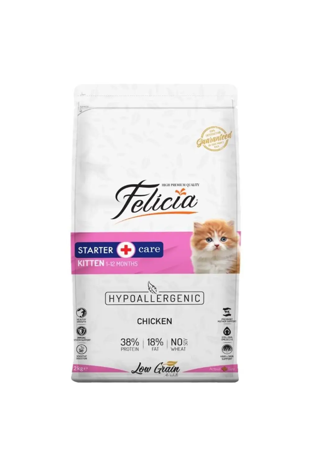Felicia Tavuklu Düşük Tahıllı Yavru Kedi Maması 2 Kg