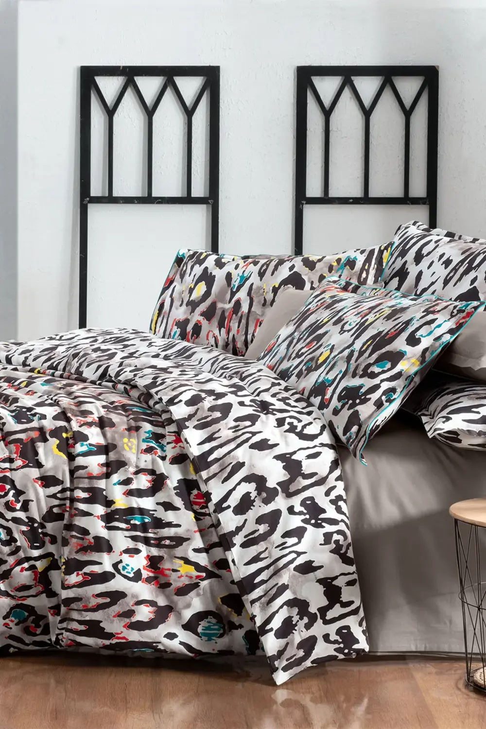 Felida Bej Tek Kişilik %100 Pamuk Poplin Çift Taraflı Nevresim Ta