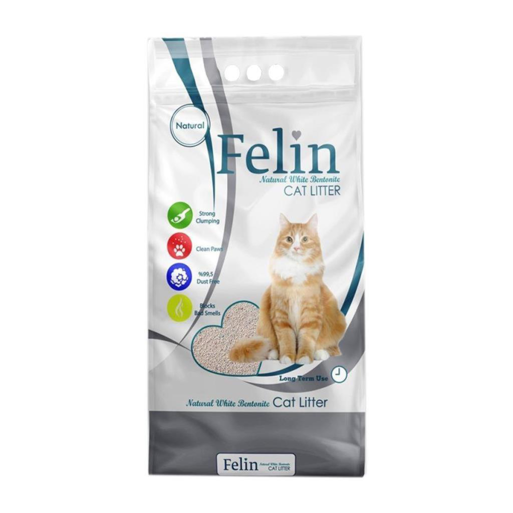 Felin Felin Natürel Kokusuz Aktiv Karbonlu Bentonit Kedi Kumu 10 Lt