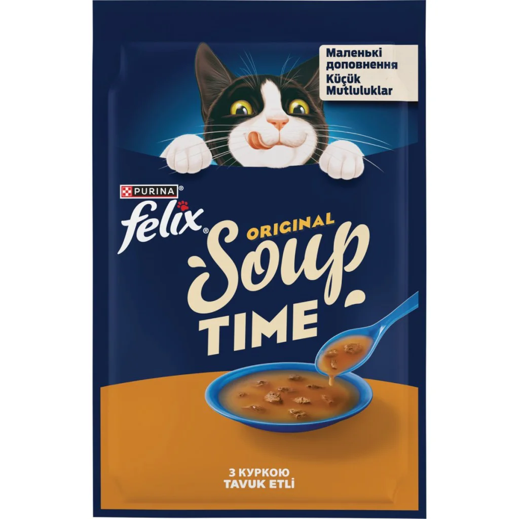 Felix Original Soup Time Tavuk Etli Kedi Çorbası 48gr