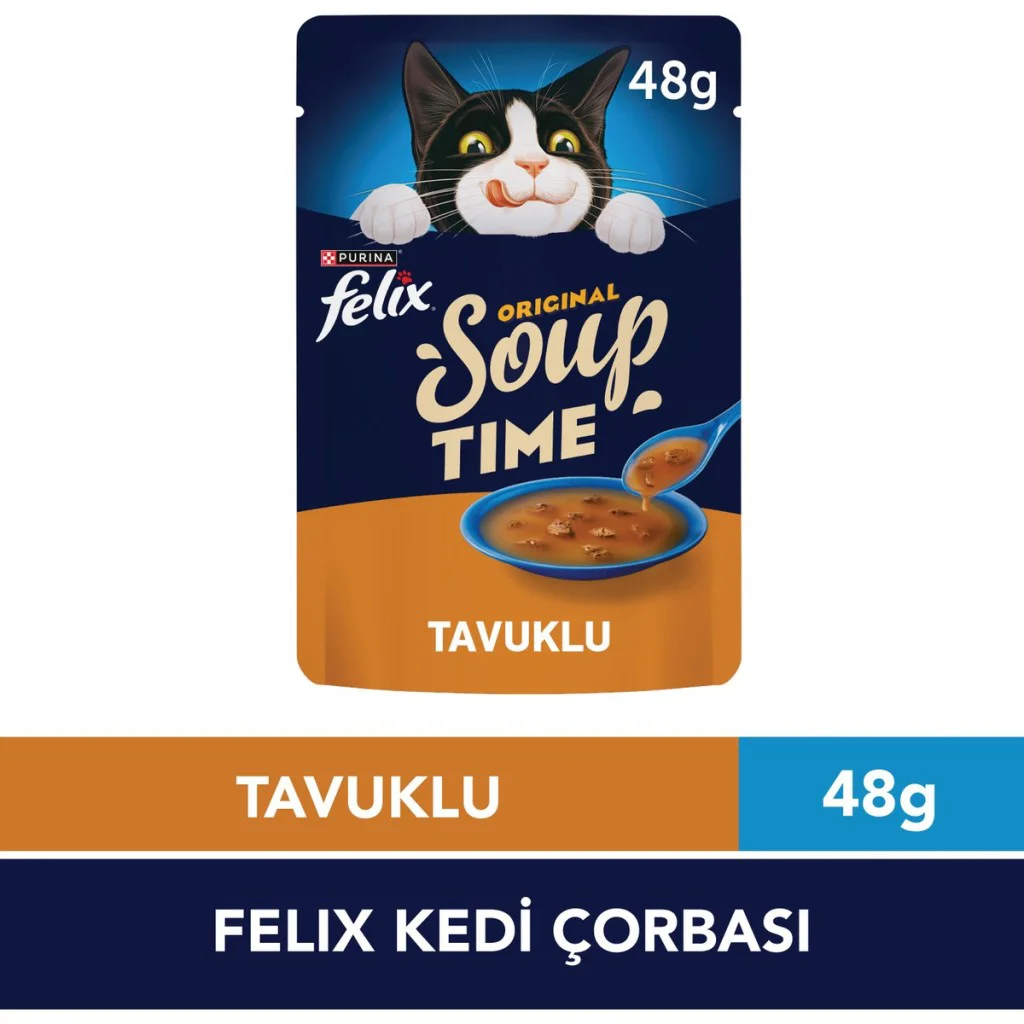 Felix Original Soup Time Tavuk Etli Kedi Çorbası 48gr