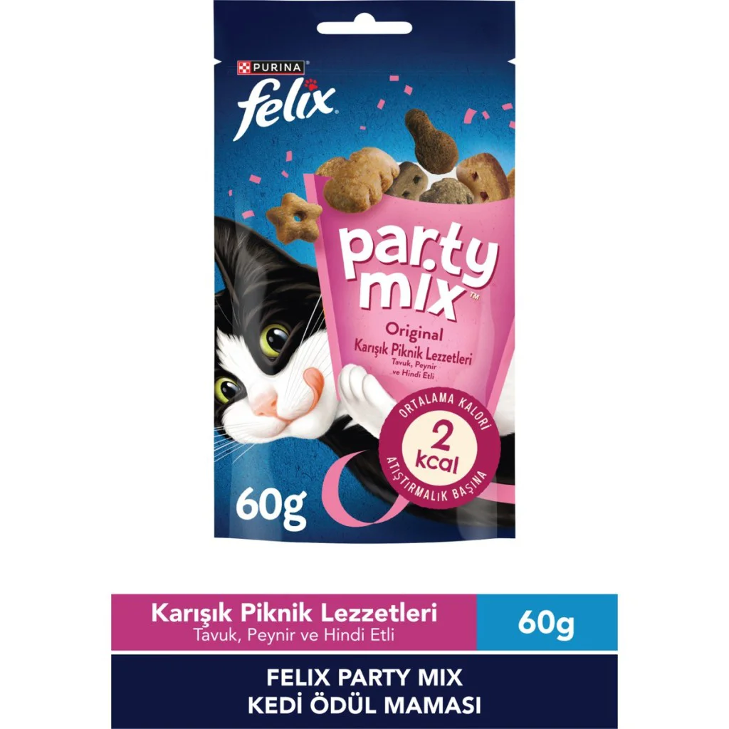 Felix Party Mix Original Karışık Piknik Lezzetleri Kedi Ödül Mama