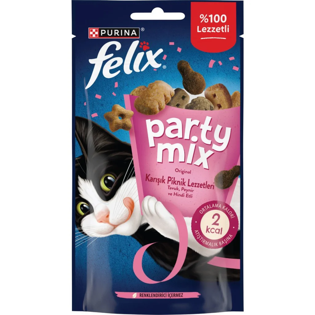 Felix Party Mix Original Karışık Piknik Lezzetleri Kedi Ödül Mama