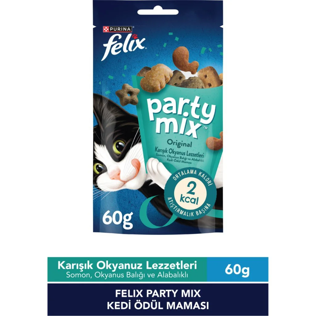 Felix Party Mix Original Karışık Okyanus Lezzetleri Kedi Ödül Mam