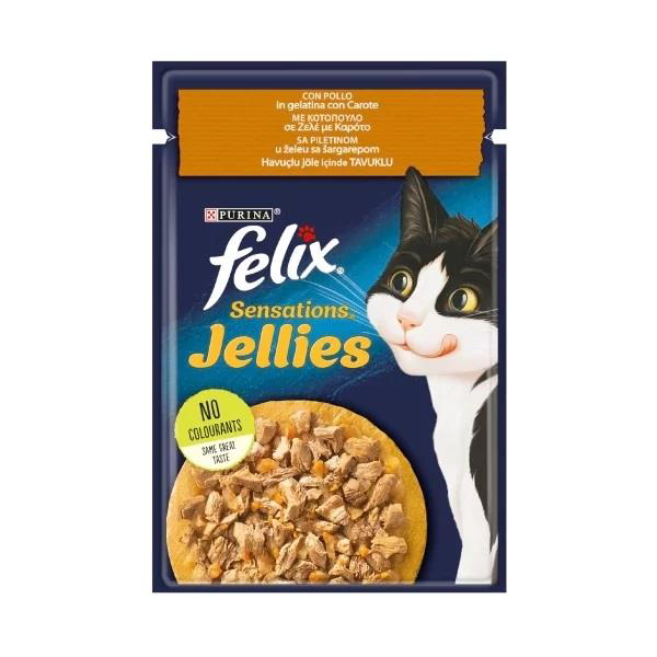 Felix Sensation Tavuklu ve Havuçlu Kedi Konservesi 85gr