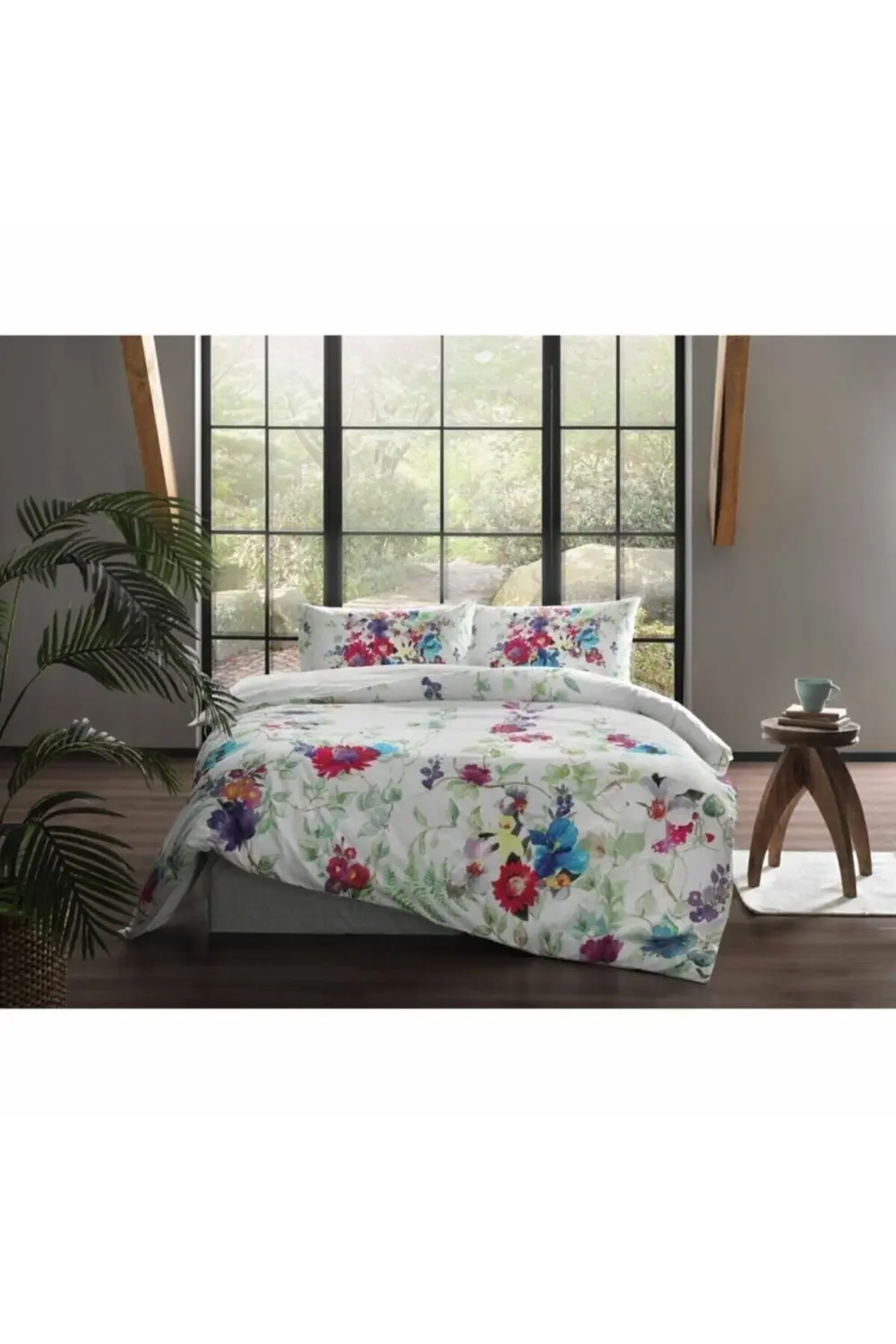 Felur Yeşil Çift Kişilik Ranforce Nevresim