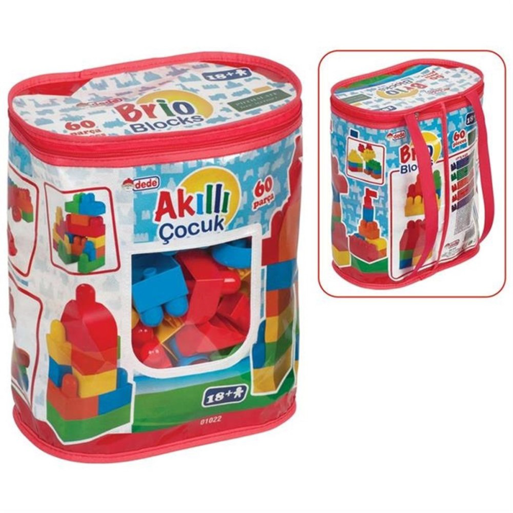 Fen Toys Akıllı Çocuk Bloklar 60 Parça Torba 01022
