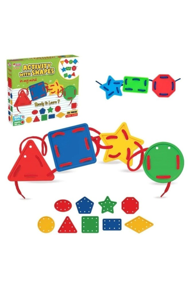 Fen Toys Geometrik Şekiller İpli Aktivite 156 Parça 3674