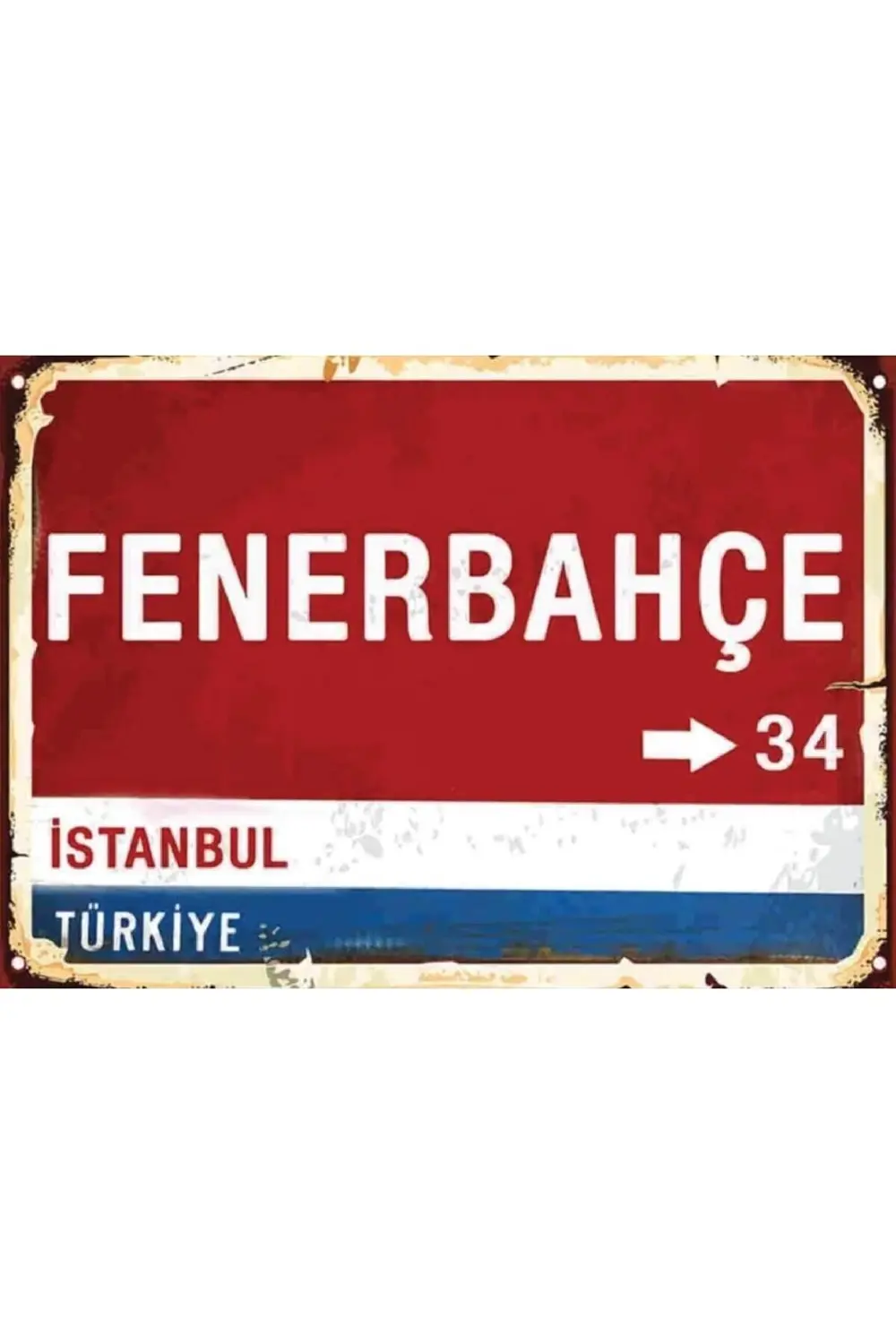 Fenerbahçe Yön Tabelası Görünümlü Tablo - Fenerbahçe Yazılı Poste