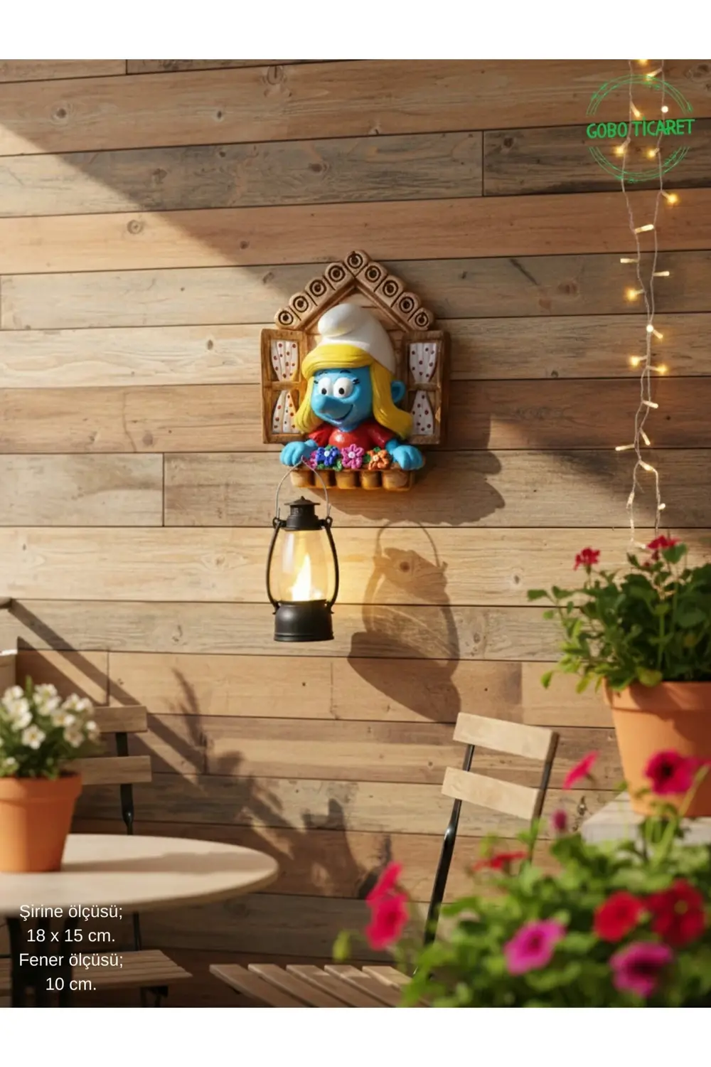Fenerli Şirine Figürlü Pilli Duvar Dekoru Süsü - Hediyelik Gece L