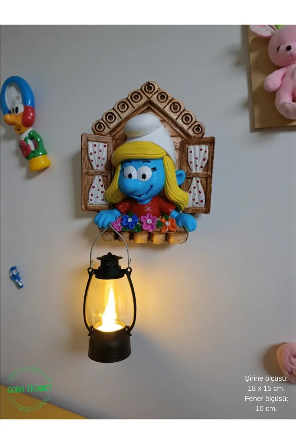Fenerli Şirine Figürlü Pilli Duvar Dekoru Süsü - Hediyelik Gece L