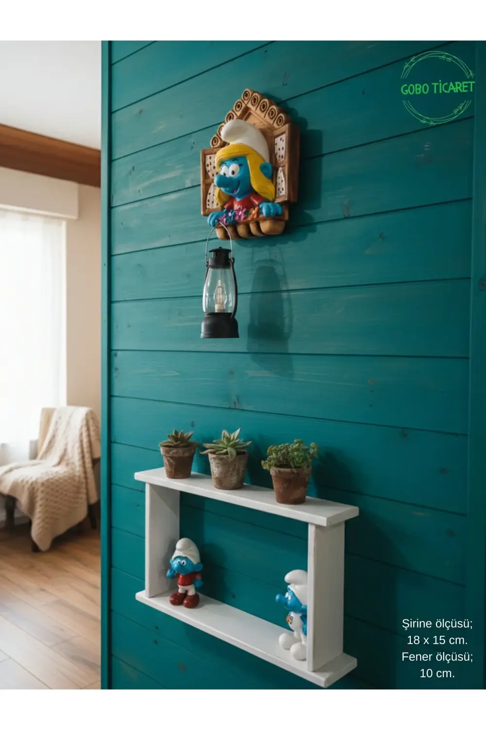 Fenerli Şirine Figürlü Pilli Duvar Dekoru Süsü - Hediyelik Gece L