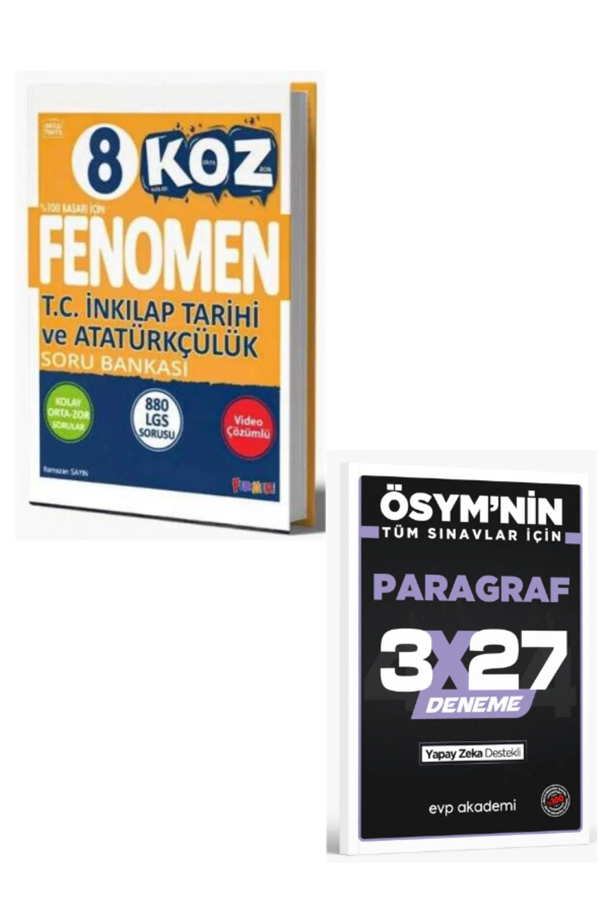 FENOMEN 2027 8 KOZ İNKILAP TARİHİ VE ATATÜRKÇÜLÜK SORU BANKASI+ EVP Akademi Paragraf