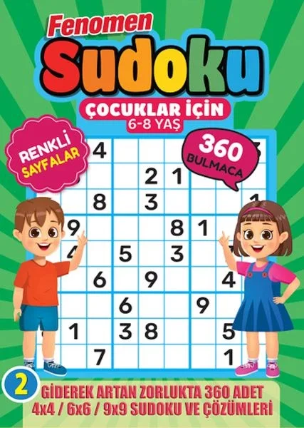 Fenomen Çocuklar İçin Sudoku 6-8 Yaş -2 Fiyatı, Yorumları ve Özellikleri