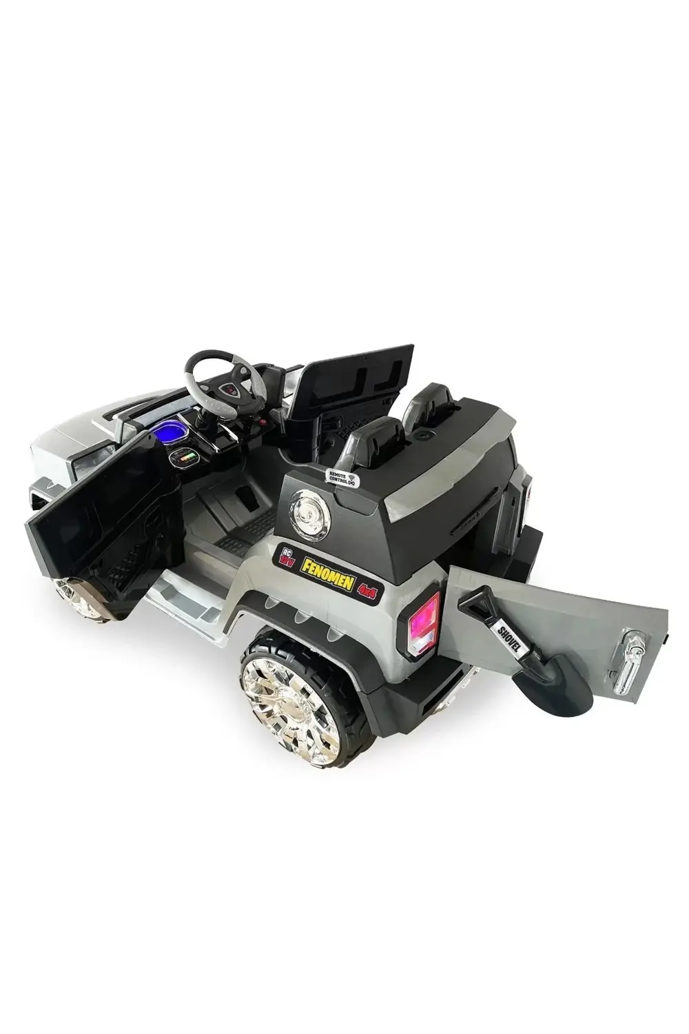 Fenomen Kumandalı Akülü Araba Akülü Jeep 4x4 12 Volt / Gri