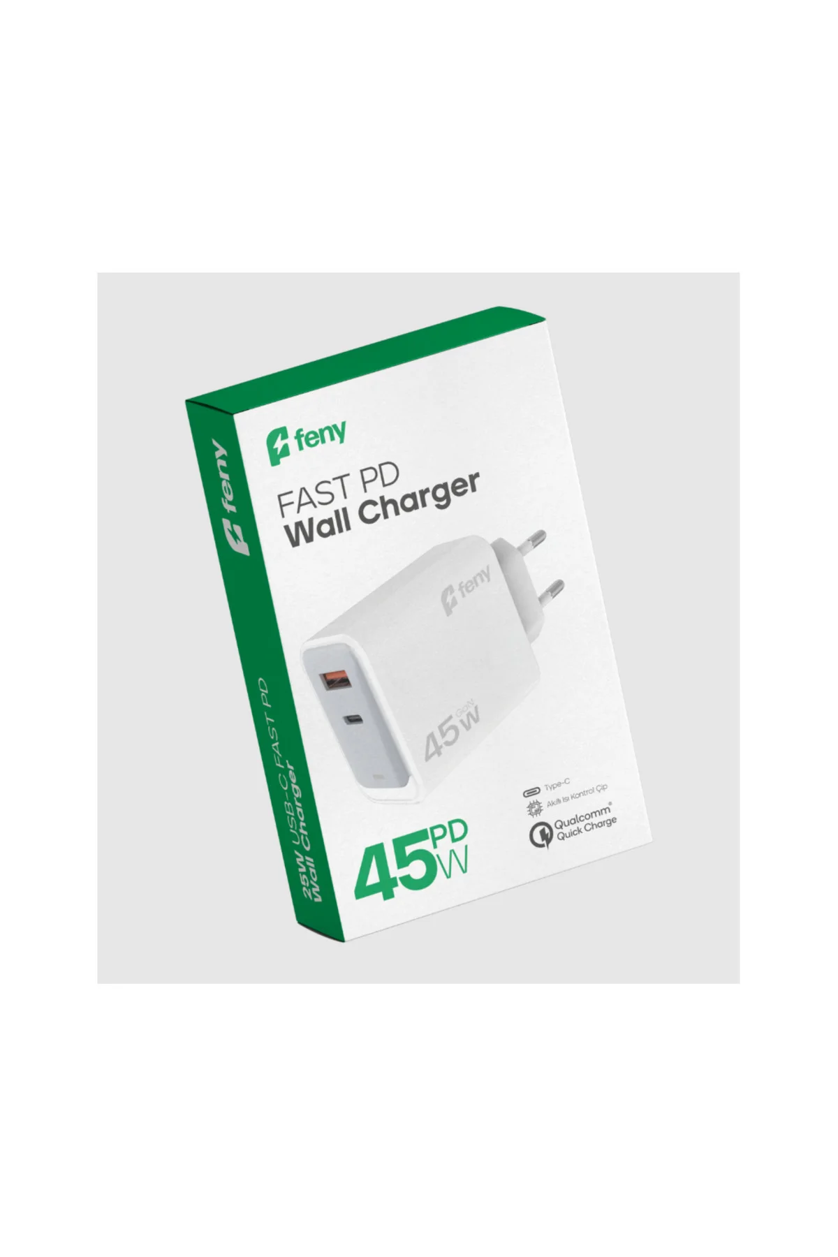 FENY FN-C45 45W USB+Type-C Akıllı Isı Kontrol Chip Qualcomm Quick Charge 3.0 ŞAR - TRNDYL6747-1