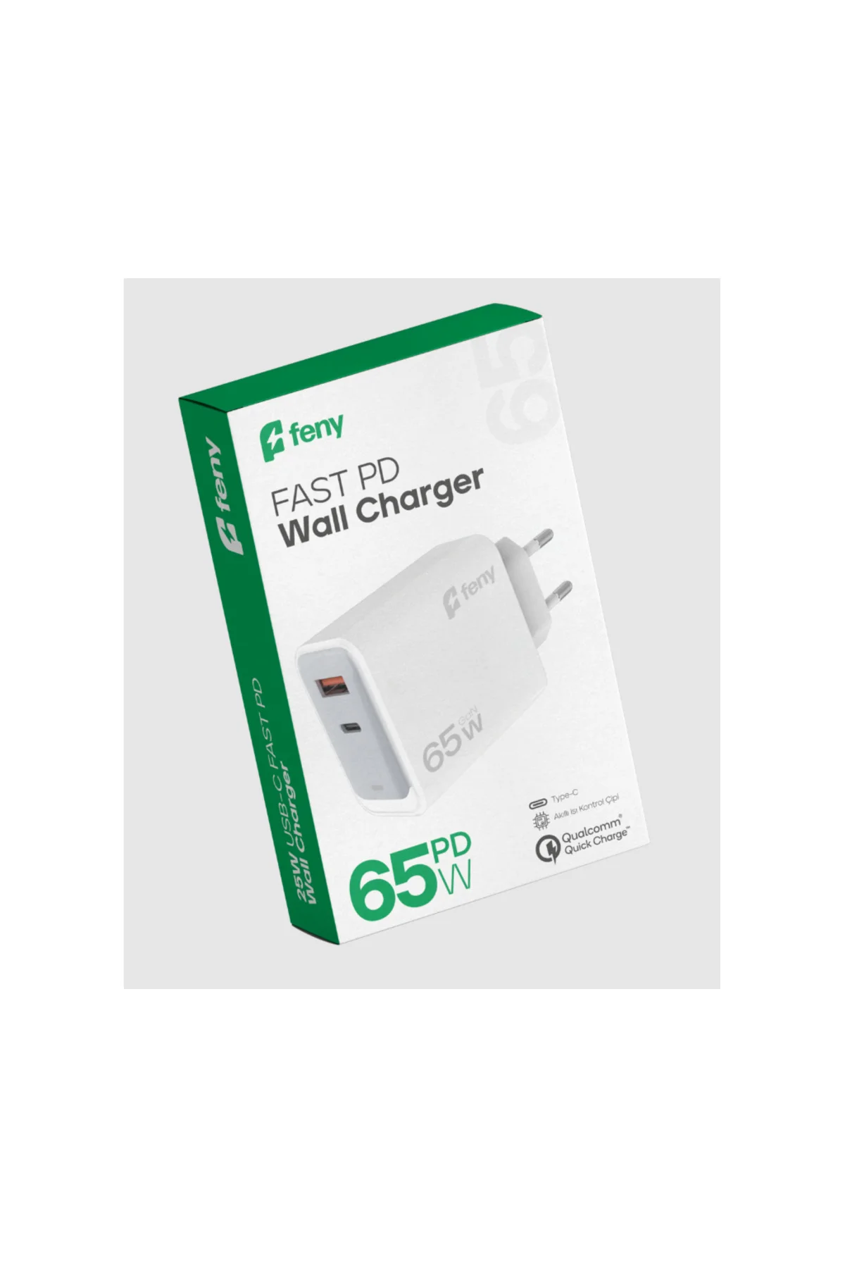 FENY FN-C65 65W USB+Type-C Akıllı Isı Kontrol Chip Qualcomm Quick Charge 3.0 ŞAR - TRNDYL6054-9