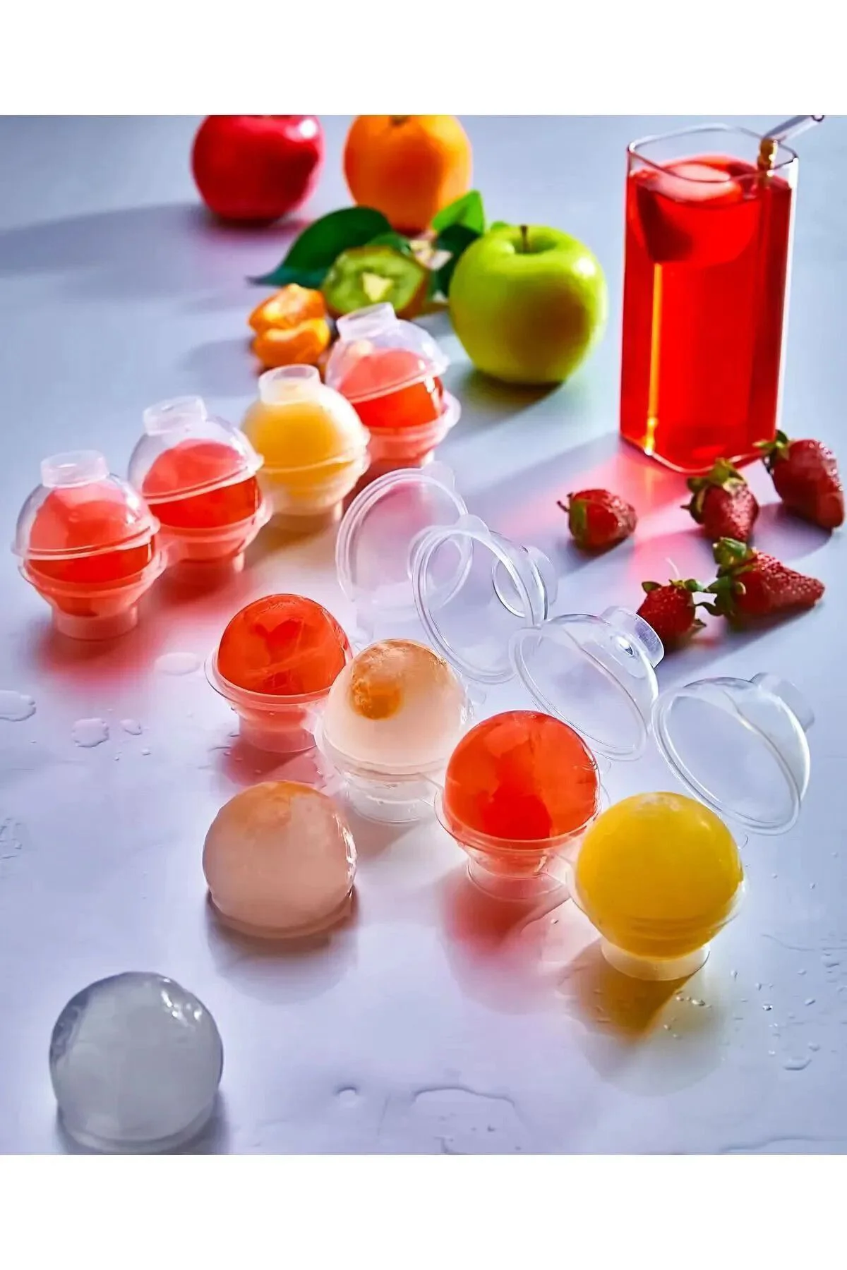 Ferah Plastik 2’li Küre Şeklinde Buz Kalıbı | 4’lü Kalıp Ile Pratik Ve Eğlenceli Buz Hazırlığı